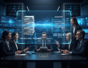 Summarizing 500-Page Legal Transcripts in Minutes Using Specialized LLMs