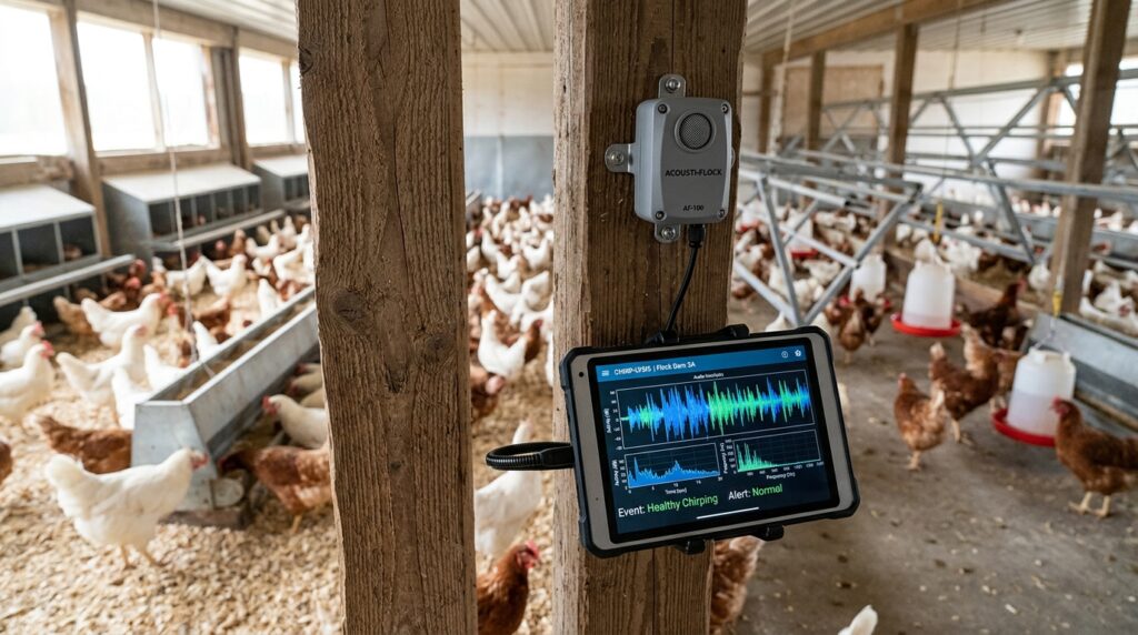 Using AI Acoustic Monitoring to Detect Early Respiratory Illness in Small Poultry Farms