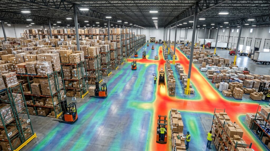 Optimizing Warehouse Aisle Layouts for Regional Distributors Using AI Heatmapping